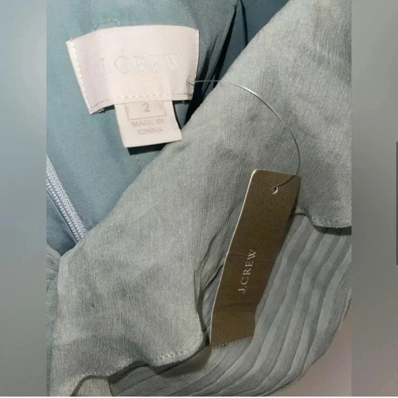 NWT Silk Crew Dress size 2 wedding bridesmaid Kelly green cocktail fairy core - Picture 7 of 9